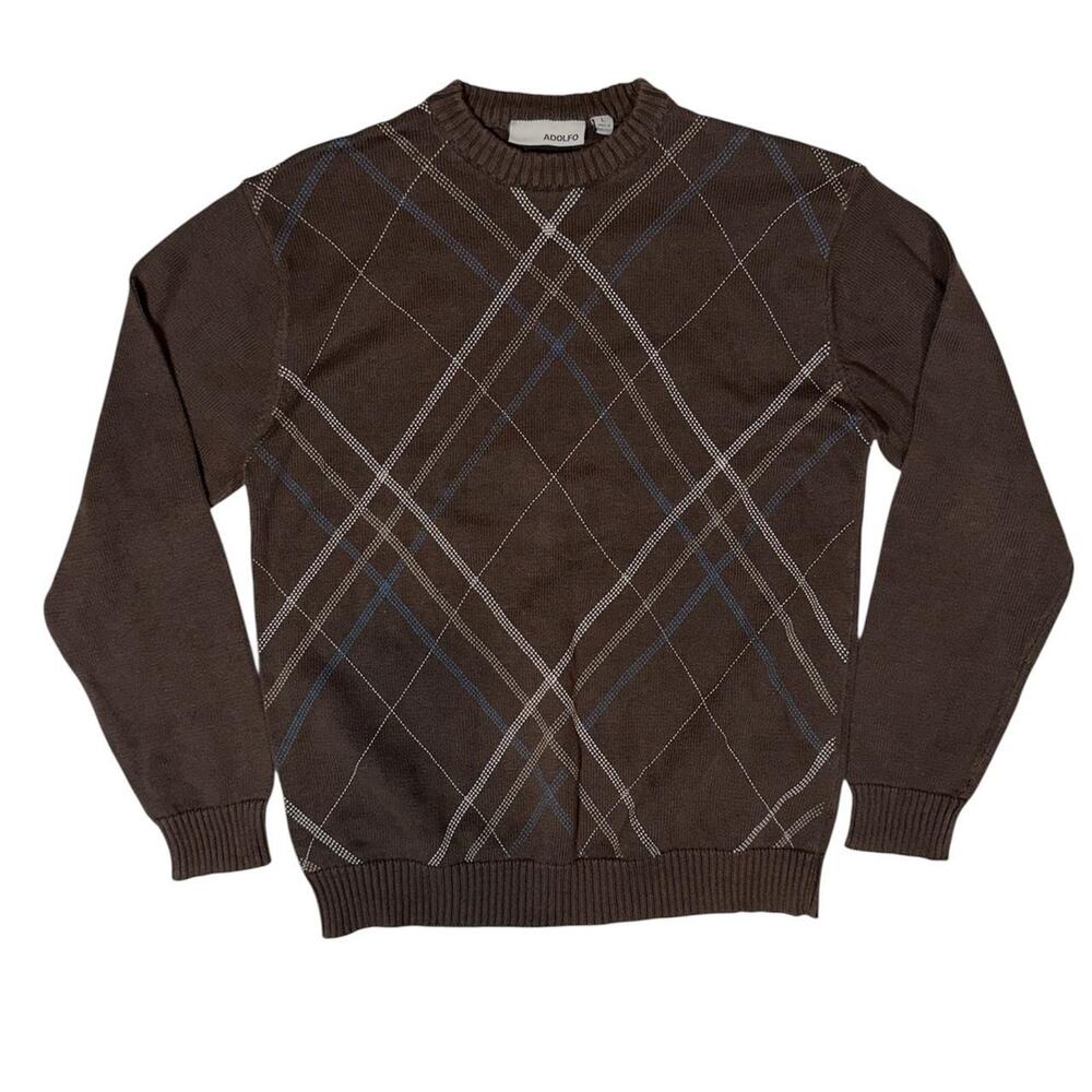 Brown‎ adolfo sweater size l